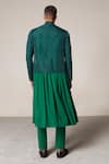 Shop_Siddartha Tytler_Green Jacket Organza Kurta And Pant Lycra Twill Cotton & Anarkali Set_at_Aza_Fashions