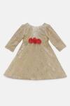 Shop_Tutus by Tutu_Gold Sequin Embroidered Gown For Girls_at_Aza_Fashions