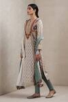 Buy_Ritu Kumar_Beige Kurta  Leggings Viscose Dupatta Voile Round Printed Set_Online_at_Aza_Fashions