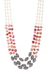 Lotus Sutra_Layered Bead Contemporary Necklace_Online_at_Aza_Fashions