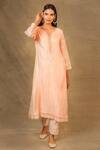 Shop_Anantaa By Roohi_Pink Chanderi Tissue Notched Embroidered Tunic _Online_at_Aza_Fashions