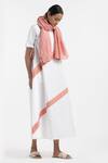 Buy_Three_White Cotton Poplin Applique Striped Dress_Online_at_Aza_Fashions
