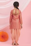Shop_Nikasha_Red Cotton Printed Kurta And Dhoti Pant Set _at_Aza_Fashions