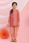 Buy_Nikasha_Red Cotton Printed Kurta And Dhoti Pant Set _Online_at_Aza_Fashions