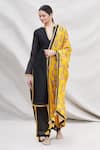 Nikasha_Black Round Straight Kurta Set _Online_at_Aza_Fashions