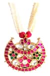 Sangeeta Boochra Silver Plated Handmade Kundan Pendant Necklace Online at Aza Fashions Sangeeta Boochra_Silver Plated Handmade Kundan Pendant Necklace _Online_at_Aza_Fashions