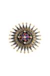 Sangeeta Boochra_Silver Plated Gota Patti, Diamonds Handmade Kundan Ring _Online_at_Aza_Fashions