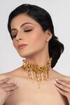Buy Opalina Soulful Jewellery Gold Plated Handcrafted Floral Choker Online at Aza Fashions Buy_Opalina Soulful Jewellery_Gold Plated Handcrafted Floral Choker _Online_at_Aza_Fashions