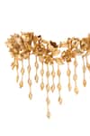 Shop_Opalina Soulful Jewellery_Gold Plated Handcrafted Floral Choker _Online_at_Aza_Fashions