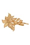 Opalina Soulful Jewellery_Gold Plated Handcrafted Two-finger Floral Ring _Online_at_Aza_Fashions
