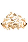 Opalina Soulful Jewellery_Gold Embroidery Carved Leaf Design Headband _Online_at_Aza_Fashions