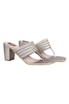 Veruschka by Payal Kothari_Gold Belize Block Heel Sandals _Online_at_Aza_Fashions