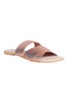 Shop_Veruschka by Payal Kothari_Pink Cayman Cross Strap Sandals_at_Aza_Fashions