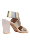 Veruschka by Payal Kothari_Gold Fiji Bandage Block Heels _at_Aza_Fashions