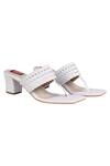 Veruschka by Payal Kothari_White Santorini Block Heel Sandals_Online_at_Aza_Fashions