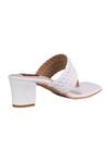 Veruschka by Payal Kothari_White Santorini Block Heel Sandals_at_Aza_Fashions