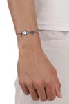 Outhouse_Silver Plated Crystal Circle Of Protego Monogram Charm Bracelet  _Online_at_Aza_Fashions