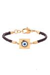 Shop_Outhouse_Gold Plated Vegan Leather Aeternum Protego Bracelet_at_Aza_Fashions