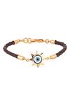 Shop_Outhouse_Gold Plated Vegan Leather Aeternum Trinity Bracelet_at_Aza_Fashions