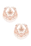 Shop_Outhouse_Gold Plated Pearl Clair De Lune Chandbali Studs_at_Aza_Fashions