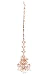 Outhouse_Gold Plated Bead Ear Chain Liaison Danglers _Online_at_Aza_Fashions