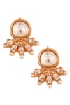 Shop_Outhouse_Gold Plated Crystal Regina Bead Studs _at_Aza_Fashions