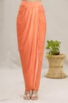 Shop_Kresha Lulla_Orange Embellished Top And Dhoti Skirt Set_Online_at_Aza_Fashions