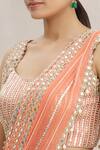 Kresha Lulla_Orange Embellished Sharara Saree With Blouse_at_Aza_Fashions