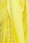 Shagun Manchanda_Yellow Soft Natural Cotton Mul Gota Embroidered Saree  _at_Aza_Fashions