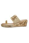 Buy Kkarma Accessories Gold Embroidery Dolki Wedges Online at Aza Fashions Buy_Kkarma Accessories_Gold Embroidery Dolki Wedges _Online_at_Aza_Fashions