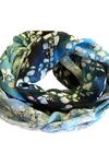 Pashma_Black Silk Cashmere Floral Print Scarf _Online_at_Aza_Fashions