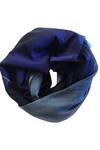 Pashma_Blue Colorblock Frayed Scarf _Online_at_Aza_Fashions