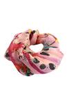 Pashma_Pink Linen Silk Cashmere Scarf _Online_at_Aza_Fashions