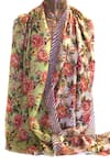 Buy_Pashma_Green Cashmere Floral Print Scarf _at_Aza_Fashions