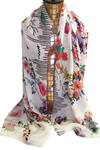 Buy_Pashma_White Cashmere Floral Print Scarf _at_Aza_Fashions