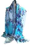 Buy_Pashma_Blue Cashmere Floral Print Scarf _at_Aza_Fashions