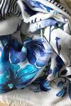 Pashma_White Silk Cashmere Floral Print Scarf _Online_at_Aza_Fashions