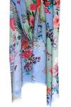 Shop_Pashma_Green Cashmere Floral Print Scarf _at_Aza_Fashions