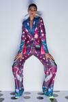 Shop_Limerick By Abirr N' Nanki_Purple Floral Print Pant_at_Aza_Fashions