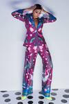 Limerick By Abirr N' Nanki_Purple Floral Print Pant_Online_at_Aza_Fashions