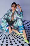 Shop_Limerick by Abirr N' Nanki_Green Floral Print Pant _at_Aza_Fashions