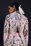 Shop_Limerick By Abirr N' Nanki_Pink Lapel Floral Print Jacket_at_Aza_Fashions