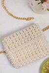 Shop_The Leather Garden_White Embroidered Aliya Beaded Belt Bag _Online_at_Aza_Fashions
