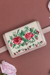 Shop_The Leather Garden_Beige Embroidery Diya Floral Flap Bag With Sling _Online_at_Aza_Fashions