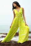 Shop_Zwaan_Green Silk Ellie Jumpsuit_at_Aza_Fashions