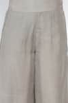 Twenty Nine_Grey Crushed Raidaana Bandhani High Neck Embellished Silk Top And Palazzo Set _at_Aza_Fashions