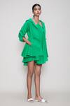 MATI_1 Green Cotton Dress Halter Jacket Open Backless And Online at Aza Fashions MATI_1_Green Cotton Dress Halter Jacket Open Backless And _Online_at_Aza_Fashions