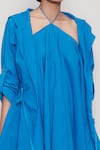 Shop_MATI_1_Blue Cotton Dress Halter Jacket Open Backless And _Online_at_Aza_Fashions