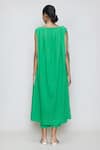 Shop_MATI_Green Cotton Boat Midi Tunic _at_Aza_Fashions