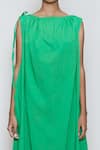 Buy_MATI_Green Cotton Boat Midi Tunic _Online_at_Aza_Fashions